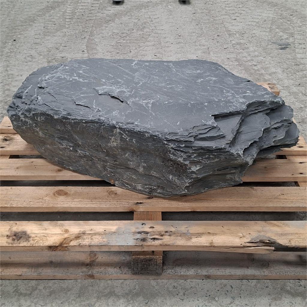 Welsh slate garden boulder on a pallet.