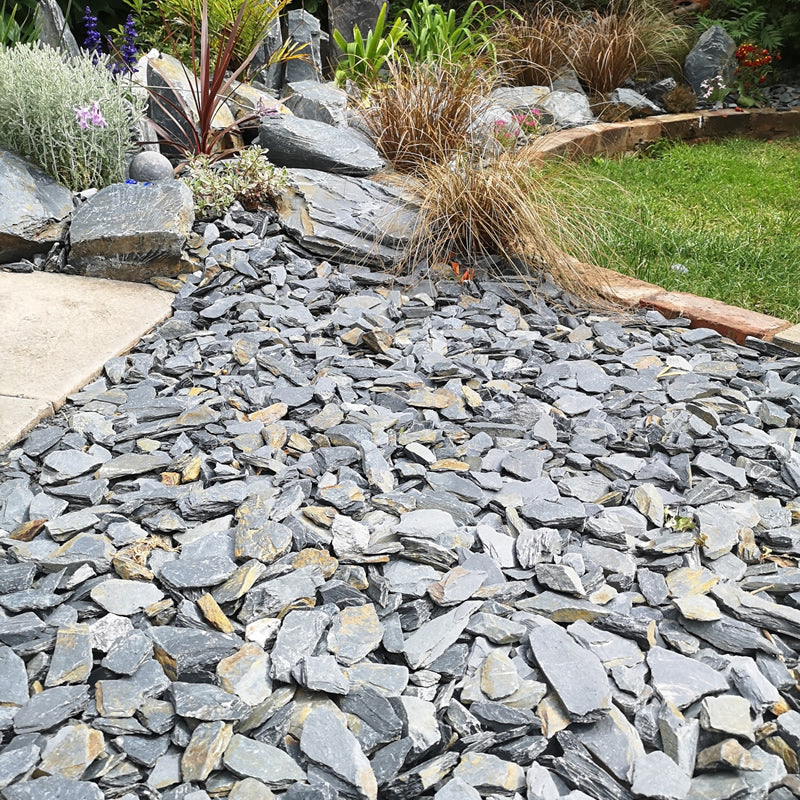 60mm Welsh slate chippings landscaping
